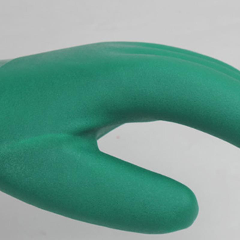 东亚866棉毛PVC浸塑手套橡胶皮耐酸碱手套防水耐油止滑手套化工业