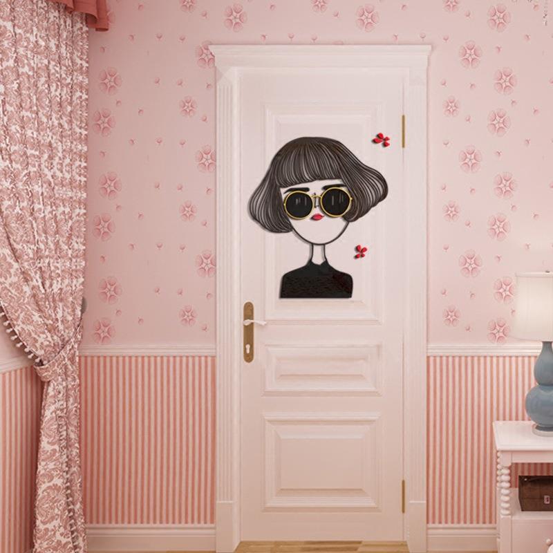 创意3D立体少女心女生卧室宿舍房间客厅服装店个性装饰壁纸墙贴