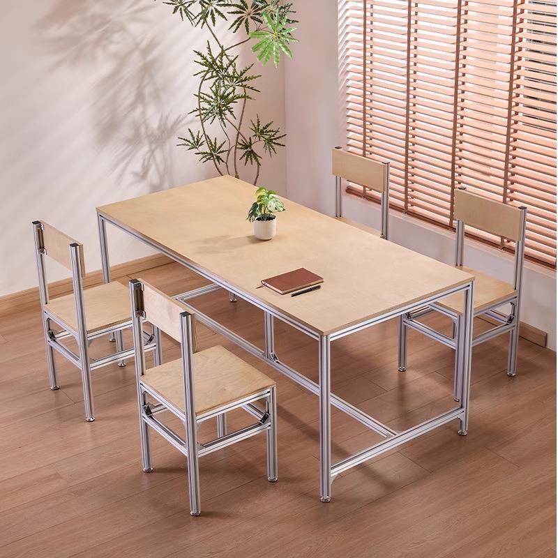 桦木海洋板会议桌铝型材桌子长条桌大书桌电脑桌办公桌简约大班桌