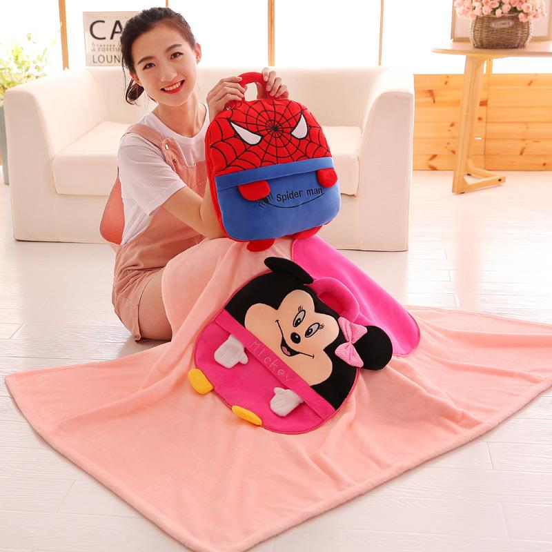 卡通抱枕被子两用 汽车二合一靠垫被 儿童空调被午睡毯子礼品LOGO