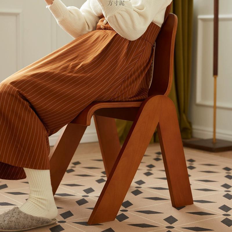 中古c椅轻奢实木餐椅藤编卧室靠背民宿法式ins家用设计师椅子藤厂