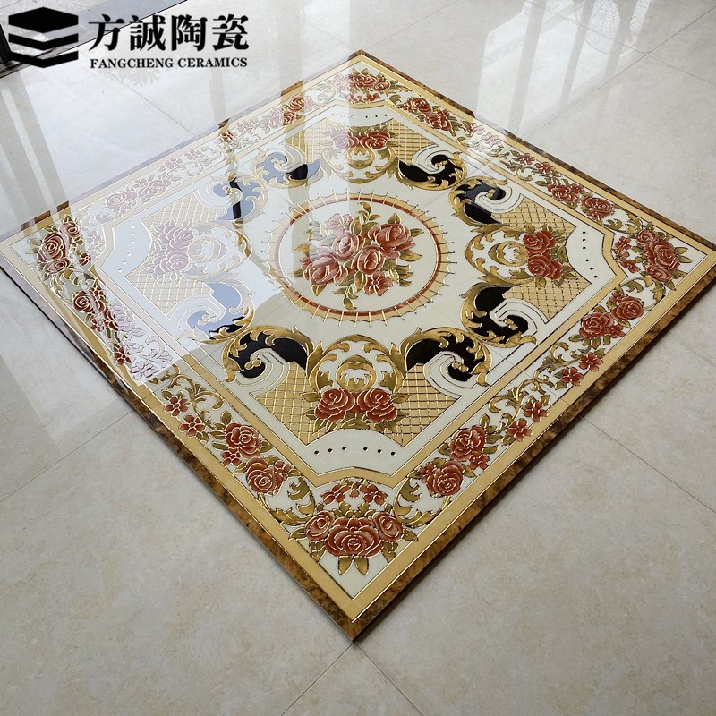 拼花地砖800x800 门厅入户玄关欧式客厅拼花瓷砖抛晶砖图案地毯砖