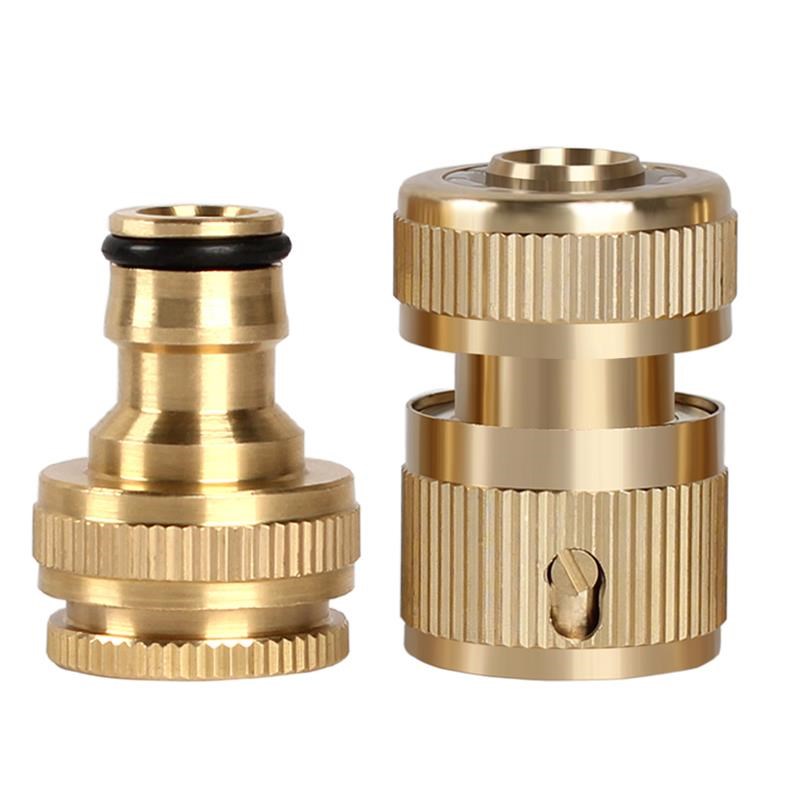 铜洗衣机水头转接头46分洗车奶嘴配水管软管快速分通龙水接头件J