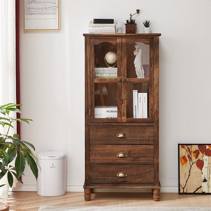 欧式餐边柜收纳柜茶边柜实木双门酒柜美式客厅柜置物柜阳台斗柜子,住宅家具,餐边柜,淘宝优惠券,粉丝福利购,淘宝优惠卷