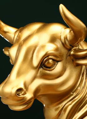 牛势冲天牛摆件招财客厅书房办公桌生肖牛装饰品公司乔迁开业礼品