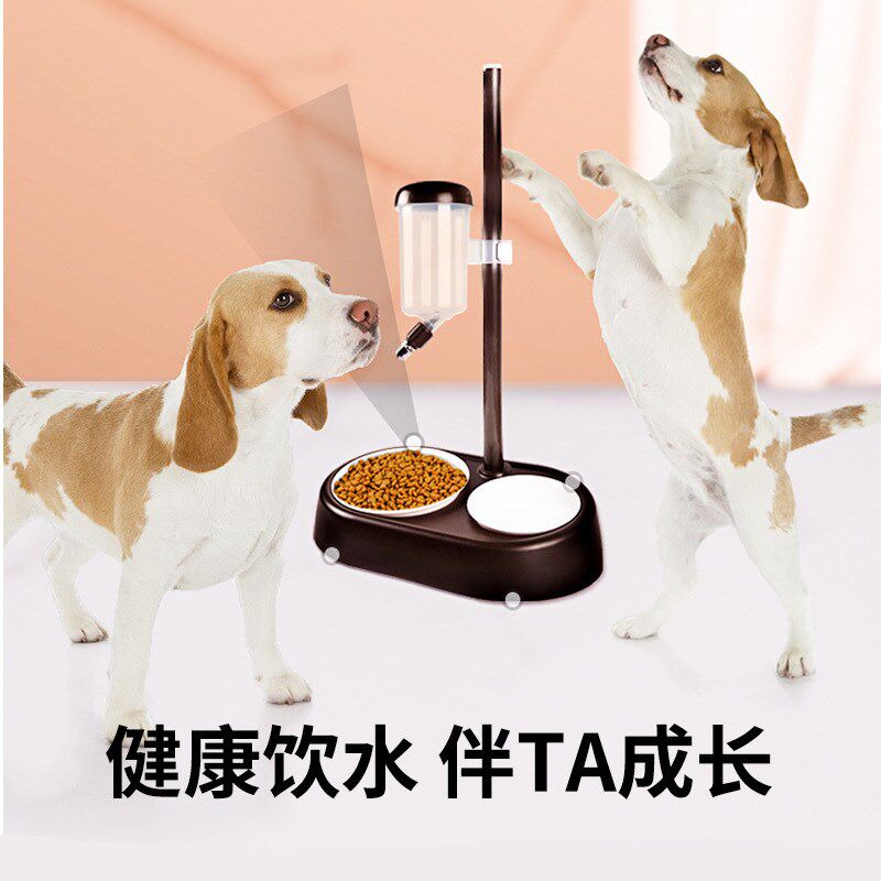 宠物饮水器可升降狗狗碗水盆喂水器牢固挂式自动喂水不湿嘴水盆