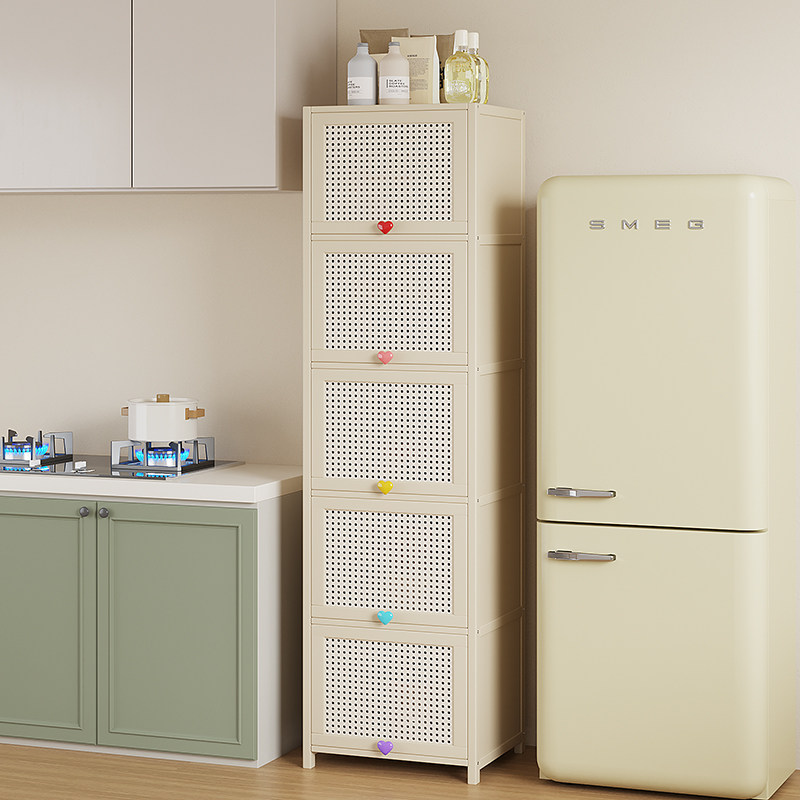 碗碟置物a架厨房靠墙一体收纳柜角落夹缝转角调料架窄款立柜微波