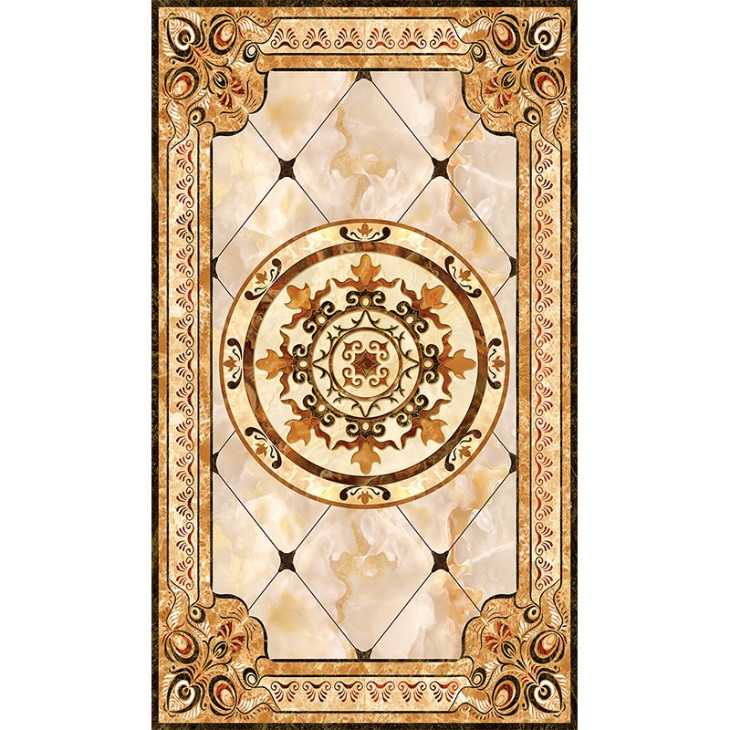 欧式地面拼花贴纸走廊过道自x粘地贴玄关客厅地板瓷砖贴画防水耐