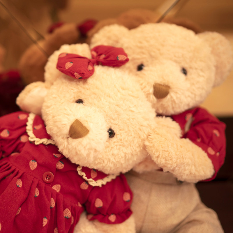 结婚婚礼压床娃娃一对抱枕对娃新婚礼物婚房公仔熊情侣摆件送新人