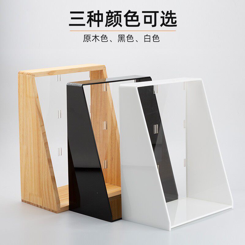 咖啡奶茶店亚克力原木纸杯架w吧台吸管纸巾糖包奶球分类盒收纳架