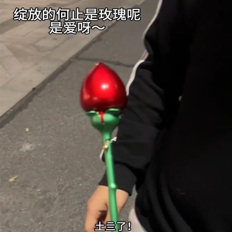玫瑰花戒指盒子惊喜打一枝首饰盒戒指吊坠饰品盒珠宝收纳盒自动开