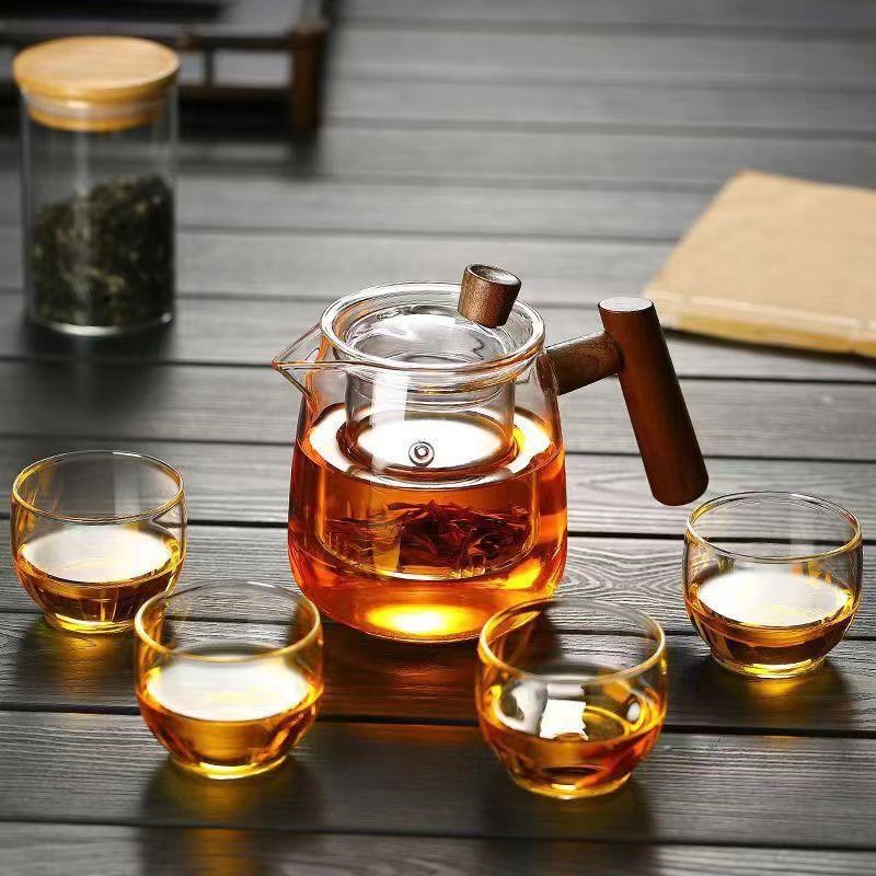 耐高温全玻璃内胆泡茶壶家用功夫茶具花茶壶套装加厚单壶茶水分离
