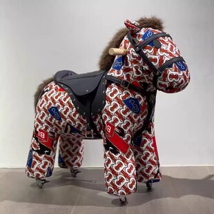 法式滑行木马坐凳可自由骑行儿童小马椅子生日玩具礼物家居装饰