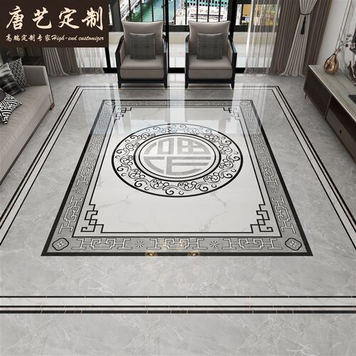 客厅拼花瓷砖800x800 餐厅拼花地砖入户玄关拼图瓷砖过道地毯花砖