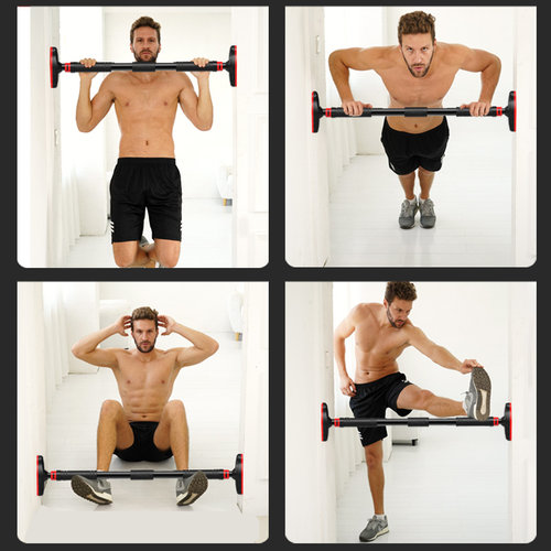 家用单杠门上室内墙壁固定免打孔儿童吊环家庭门框墙上引体向上器