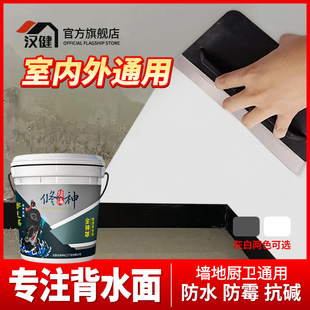 防水涂料背水面补漏材料内墙屋顶返潮地下室卫生间抗渗胶泥防霉潮