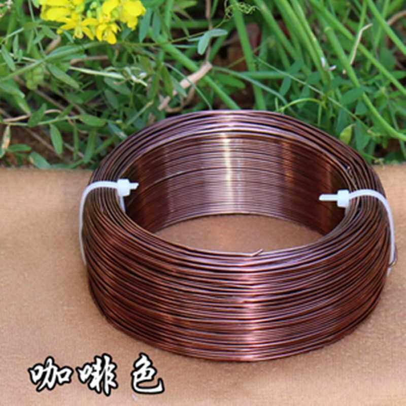 手工铁丝粗彩色玩偶定型编字母漆包铝丝自行车发财树软铁丝线
