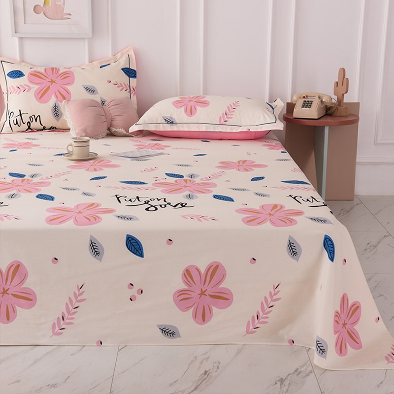 纯棉磨毛床单单件加厚全棉单人双人1.8米1.5m双人床被单秋冬季