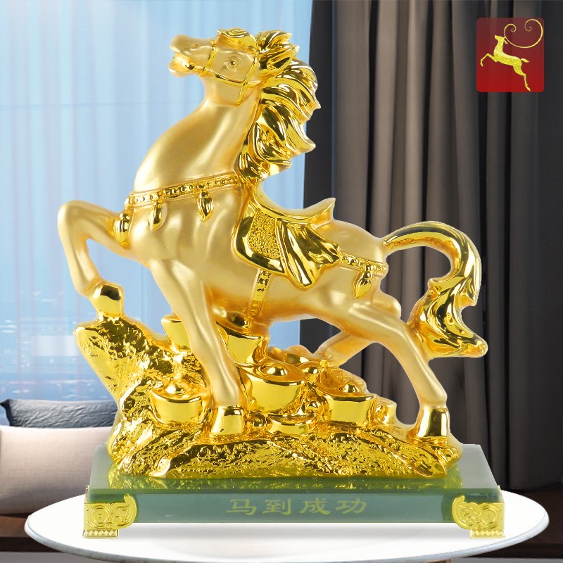 送老公马摆件办公室客厅新年桌面装饰吉祥工艺品马到成功酒柜摆设