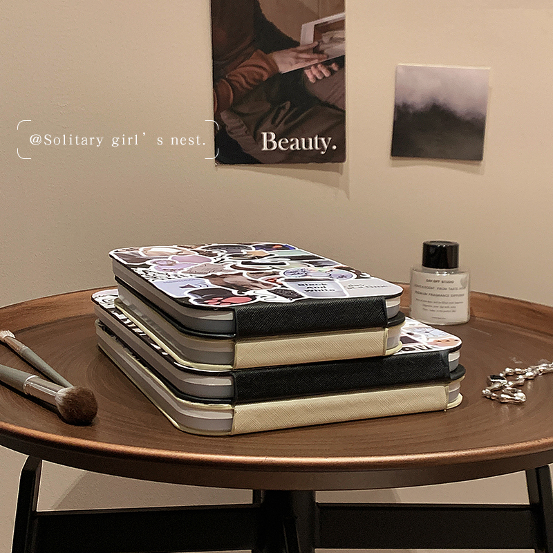 led化妆镜带灯j学生宿舍桌面折叠镜子台式随身可携式化妆镜家用补