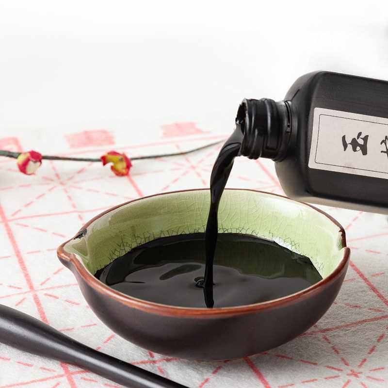 黑墨汁白色防水墨汁专用白墨水金墨画线用红O色建筑测量工地油性