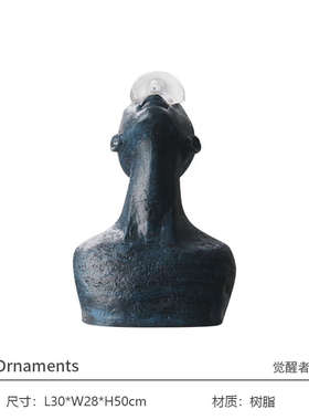 售楼处样板间艺术摆设者工艺品落地民觉醒宿人物商场大堂摆件雕塑