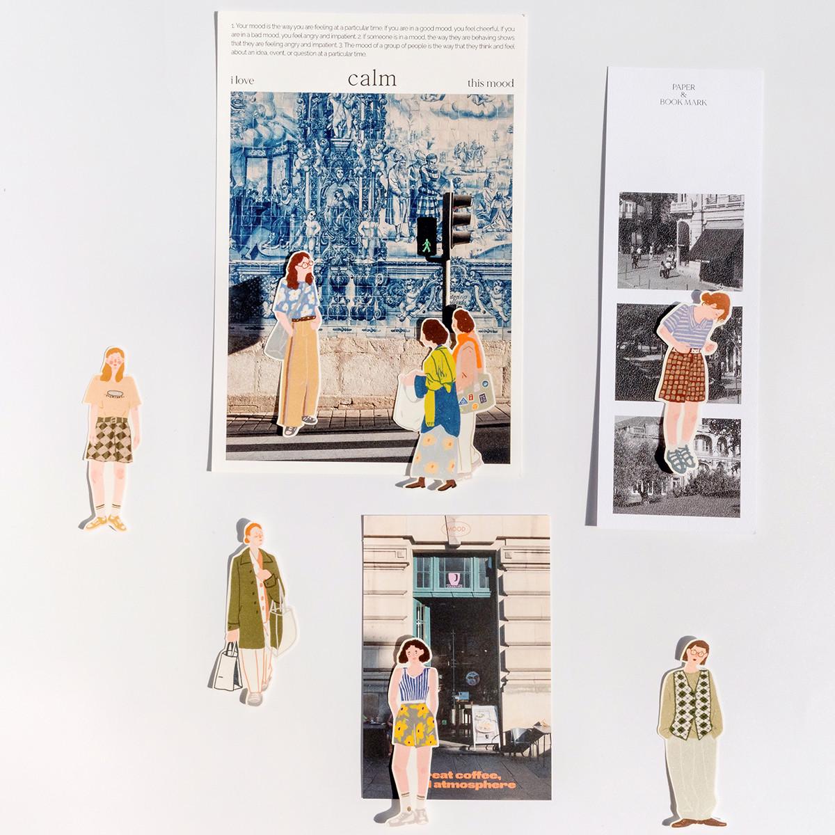 系和个盐日大年手 新手45清胶带纸穿人物拼贴别管日常搭帐账系