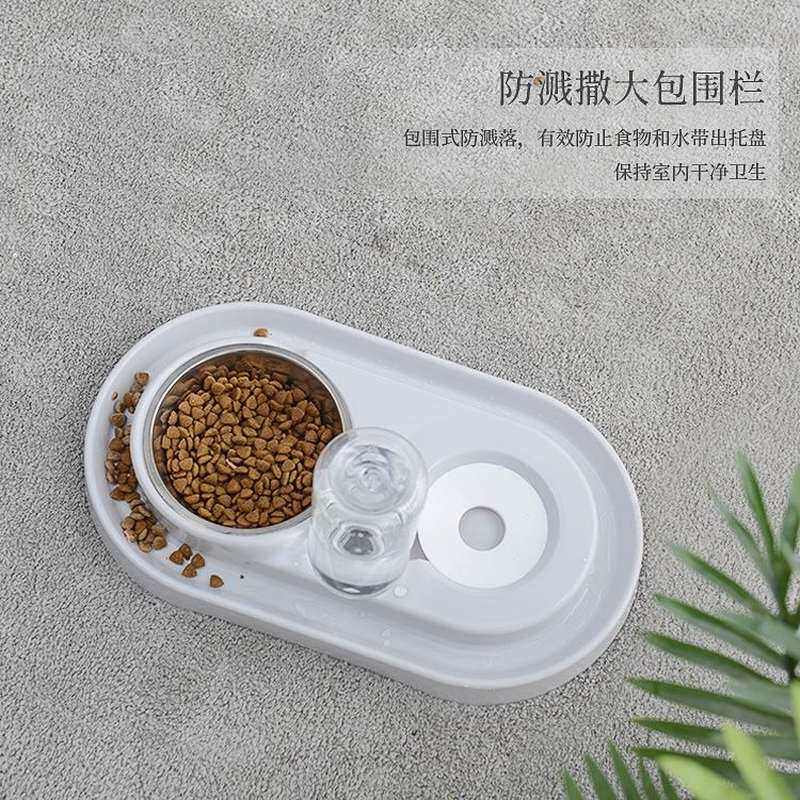 狗盆狗碗猫碗双碗猫咪饮水不湿嘴A猫水碗狗狗食盆饭盆宠物自动用