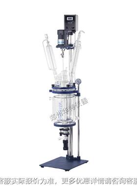 10L层玻反应釜 20LHTSF-10L实室夹套萃取验蒸馏双双层玻璃璃反应