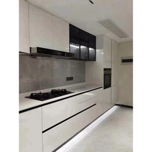 铝合金蜂窝板柜门定制厨房橱柜门带框自装免打孔订做衣柜门灶台门