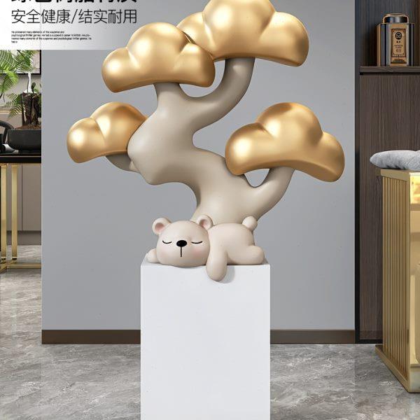 发财树客厅落地摆件家居饰品轻奢客厅电视柜沙发旁乔迁开业礼物