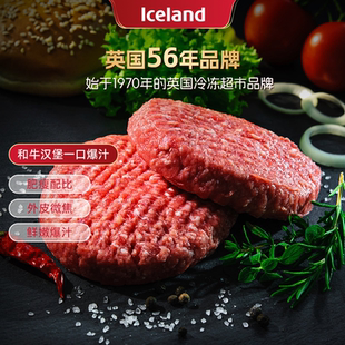 ICELAND澳洲和牛汉堡肉饼100g*10袋儿童早餐汉堡牛肉饼