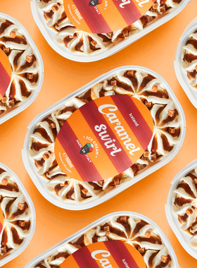 ICELAND埃丝蓝焦糖漩涡冰淇淋+香草冰淇淋+三重巧克力冰淇淋