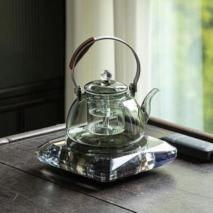 高端水晶电陶炉多功能静音烧水壶家用围炉煮茶器智能遥控茶具套装