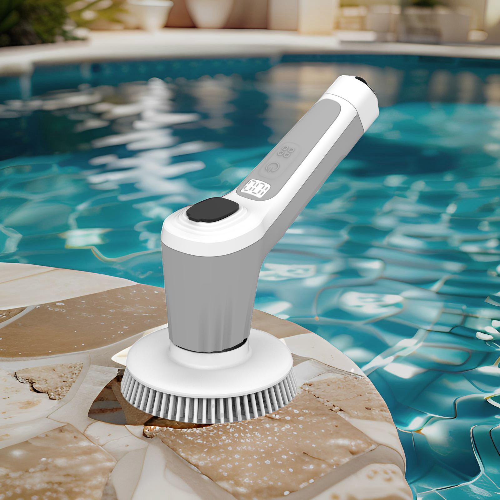 跃达电动清洁刷鱼缸清洁工具水族电动刷IPX8防水厨房浴室清洁工具