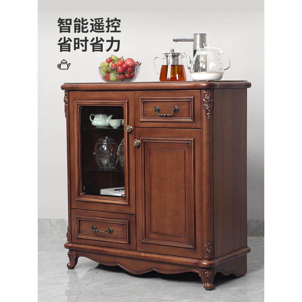 茶吧机新型家用全自动智能饮水机，下桶一体柜高端实木饮水柜