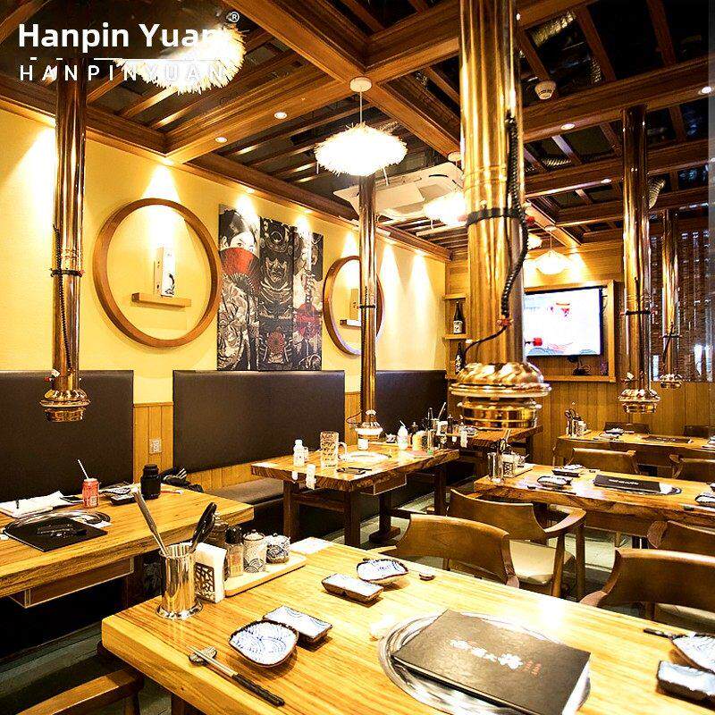 烤肉店伸缩排烟管不锈钢排风系统上排烟烧烤吸烟机商用抽烟设备