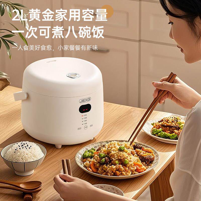 德国JIEXG迷你电子锅1-2-3人食电饭锅家用小型煮饭多功能预约定时