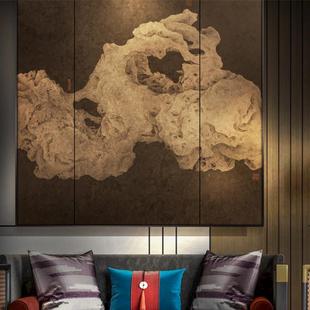 太湖石禅茶室y 设计师新中式 644 饰民画酒店会所宿软装 属金艺术装