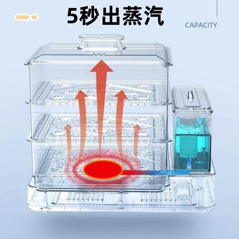 独出立水规箱110V美电蒸锅功口多能家用大容量三层不锈ZG09钢预约