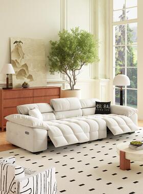 客恒社大利布艺沙发电动舱多功能简约意现代客厅小公智能89899零