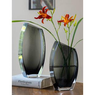 聚汉无碍端玻璃花瓶装饰品客厅插障花培花卉现代餐桌高花ZAC水卉