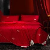 家纺宫茧蚕丝被被桑蚕双结婚喜秋冬二合一四丝HKB季 空调被芯