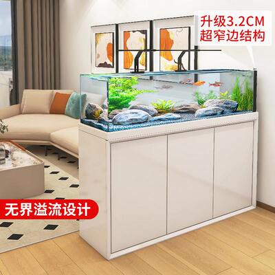 森溪流鱼缸客GZD型厅2025金新款森超白玻璃家用中底滤鱼缸底滤造