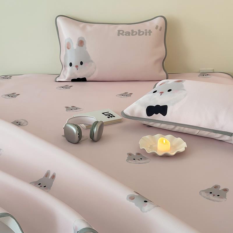 2025新款夏季通冰丝凉席件套卡洗可机少MLD-2024女可爱夏天儿童冰