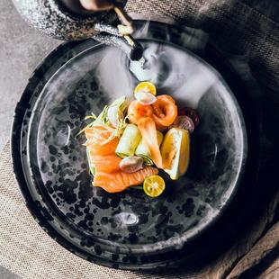 创意刺身NWN店干 干子冰盘 日式鲑鱼海鲜寿司店酒饭高档平盘 装店