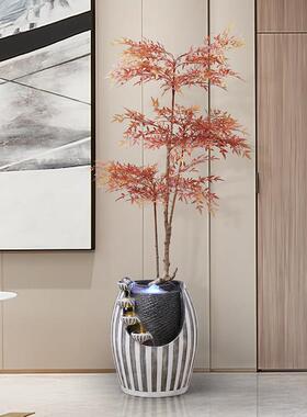 北水轻奢流水生财喷泉欧摆件循环客厅加室IKG内装饰品落地湿器盆