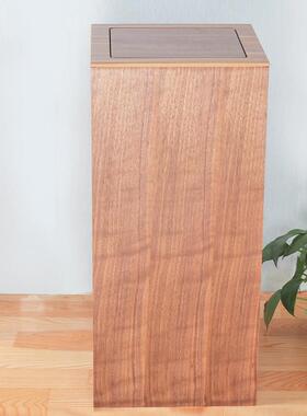 加高木带盖子垃圾桶简约代日式制家用大号酒店商用EZQ客现厅公室