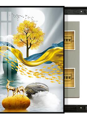 简约现代竖款电表箱20210520饰画 画可推装拉遮挡配电盒闸开 关客