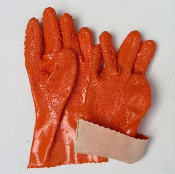 博尔格718止滑手套加厚型防水防滑耐磨防油弱酸碱PVC工业工作劳保